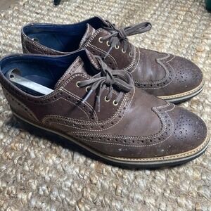 Cole Haan Brogue Oxford British Dress Shoe Brown Sz 11‎ M